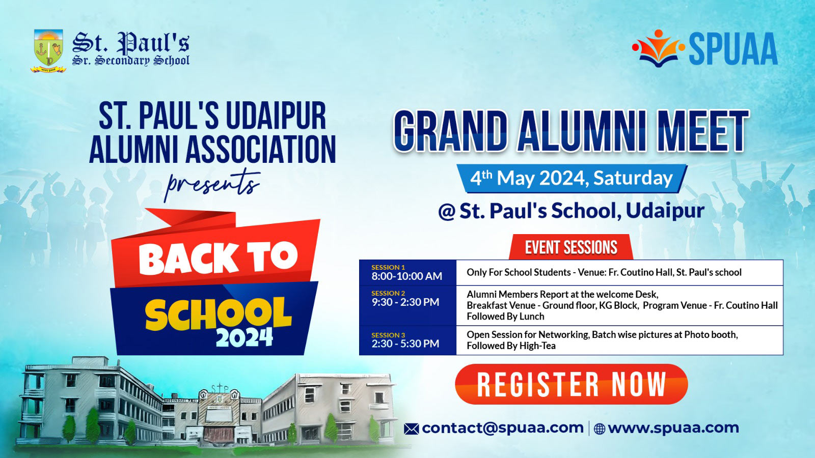 Event Program Itenary for Alumni Member on 4th May, 2024 - St. Paul's ...